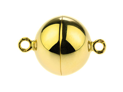 9ct Yellow Gold Magnetic Ball Clasp 10mm - Standard Image - 2