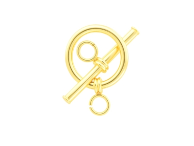 9ct Yellow Gold 9mm Ring And Bar Toggle Set - Standard Image - 2