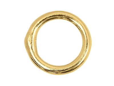 9ct Yellow Gold 6mm Closed         Jump Ring Pack of 4, 6mm X 0.9mm