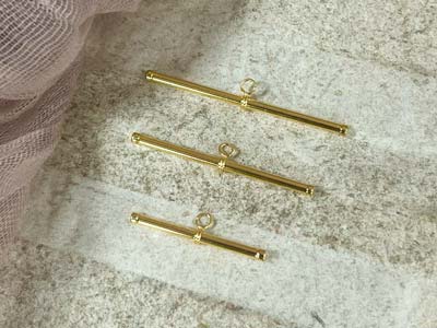 9ct Yellow Gold T-bar 24mm X 1.8mm - Standard Image - 4
