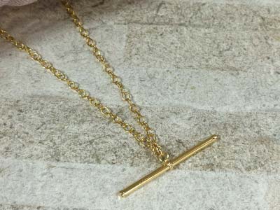9ct Yellow Gold T-bar 33mm X 1.8mm - Standard Image - 2