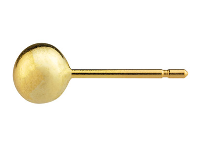 9ct Yellow Gold Ball Stud 5mm, 100% Recycled Gold - Standard Image - 1