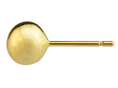 9ct Yellow Gold Ball Stud 6mm, 100% Recycled Gold - Standard Image - 1