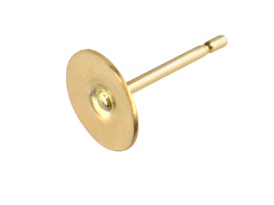 9ct Yellow Gold Peg And Flat Disc  5mm - Standard Image - 1