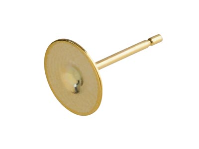 9ct Yellow Gold Peg And Flat Disc  307, 7mm Disc - Standard Image - 1