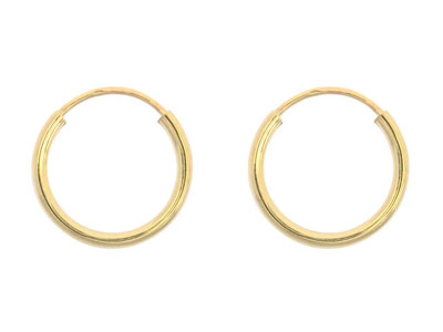 9ct-Yellow-Gold-Endless-Hoops-10mm-Pa...