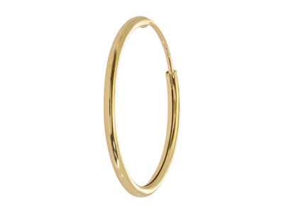 9ct Yellow Gold Endless Hoops 16mm Pack of 2 - Standard Image - 4
