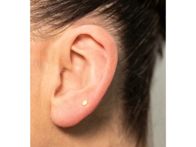 9ct Yellow Gold Circle Labret Post 3mm - Standard Image - 4