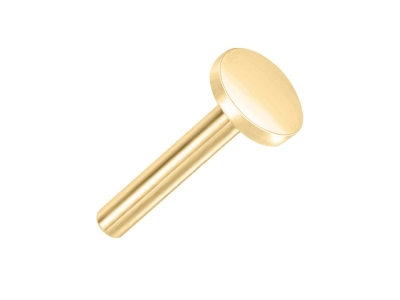 9ct Yellow Gold Circle Labret Tube 3mm