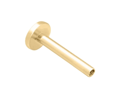 9ct Yellow Gold Circle Labret Tube 3mm - Standard Image - 2