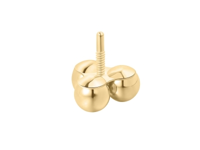 9ct Yellow Gold Trinity Ball Labret Post 3mm - Standard Image - 2