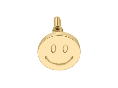 9ct Yellow Gold Smiley Face Labret Post 3mm - Standard Image - 2