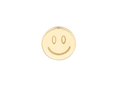 9ct Yellow Gold Smiley Face Labret Tube 3mm - Standard Image - 2