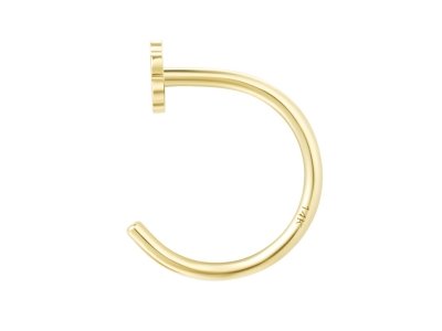 9ct Yellow Gold Open Hoop Flower   8mm - Standard Image - 2