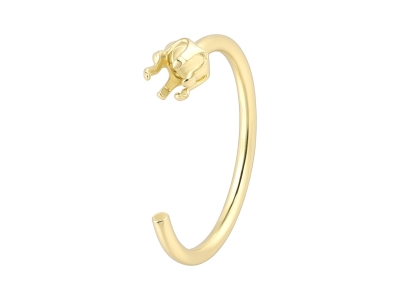 9ct Yellow Gold Open Hoop Setting 10mm - Standard Image - 1