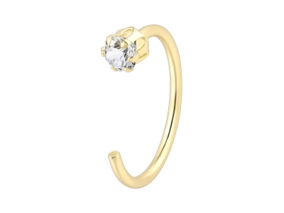 9ct Yellow Gold Open Hoop Setting 10mm - Standard Image - 3