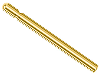 9ct Yellow Gold Ear Pin, 10.0 X    1.0mm, Pack of 2, 100% Recycled    Gold - Standard Image - 1