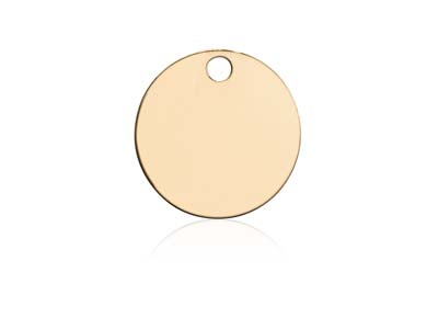 9ct Yellow Gold Round Blank 10mm,  100% Recycled Gold - Standard Image - 1