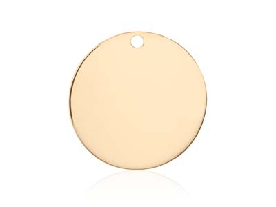 9ct Yellow Gold Round Blank 16mm,  100% Recycled Gold - Standard Image - 1