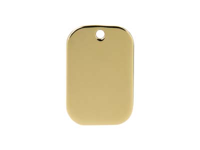 9ct Yellow Gold Rectangular Blank 18x12mm