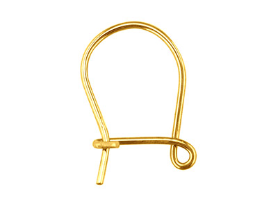 9ct Yellow Gold Safety Hook Wire   371, 100% Recycled Gold - Standard Image - 1