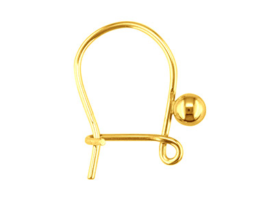 9ct Yellow Gold Safety Hook Wire   And Bead 3mm, 372, 100% Recycled   Gold - Standard Image - 1