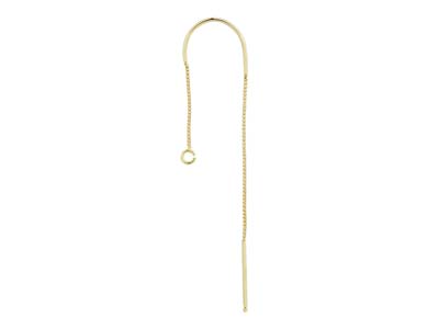 9ct Yellow Gold 1 Box Chain Ear   Thread With Jump Ring