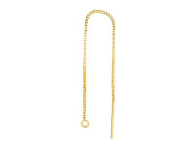 9ct Yellow Gold 2.5 Box Chain Ear Thread With Jump Ring