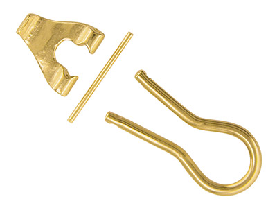9ct Yellow Gold Omega Ear Clip      Unassembled Large With Curved Base, 100 Recycled Gold