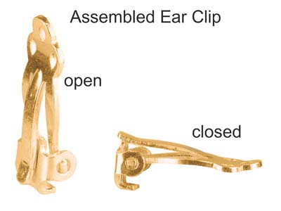 9ct Yellow Gold Ear Clip Flat      Stamped Unassembled - Medium - Standard Image - 3