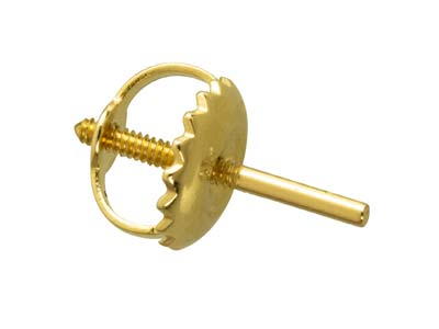 9ct Yellow Gold Threaded French    Wire And Scroll Heavy Weight, 100% Recycled Gold - Standard Image - 4