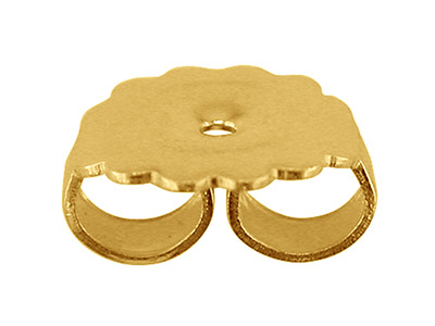 9ct Yellow Gold Scroll Extra Large With Fluted Edge - Standard Image - 1