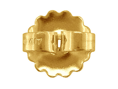 9ct Yellow Gold Scroll Extra Large With Fluted Edge - Standard Image - 2