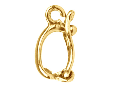 9ct Yellow Gold Clip Bail With     Figure Of 8, Small - Standard Image - 2