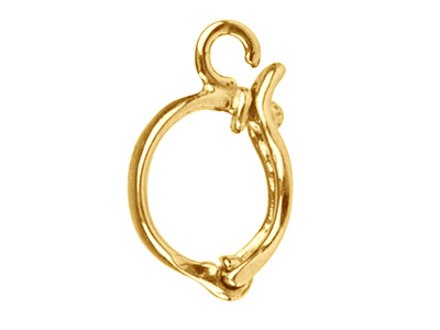 9ct Yellow Gold Clip Bail With     Figure Of 8, Medium - Standard Image - 2