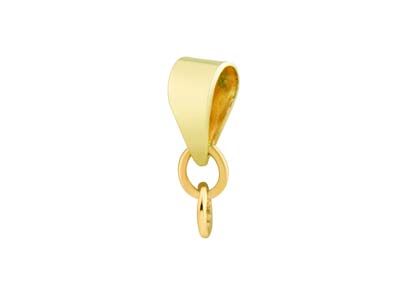 9ct Yellow Gold Pendant Bail With 2 Closed Rings - Standard Image - 1