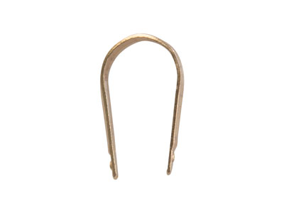 9ct Yellow Gold Ridged Pendant Bail 10mm - Standard Image - 3