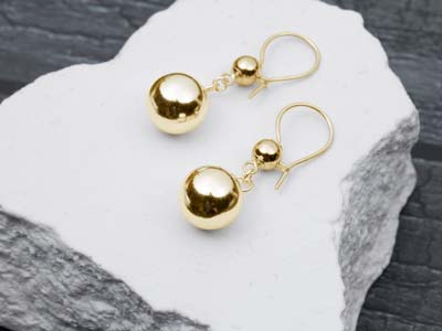 9ct Yellow Gold Light Weight 1 Hole Bead With Cup 8mm Pack of 5 - Standard Image - 6