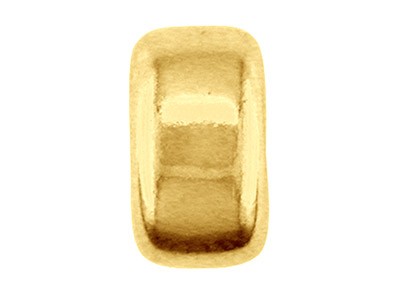 9ct Yellow Gold Plain Flat 3mm 2   Hole Bead Light Weight - Standard Image - 2