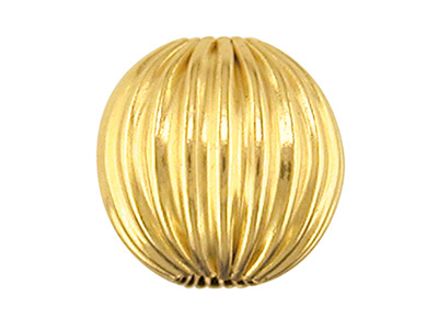 9ct Yellow Gold Corrugated Round   3mm 2 Hole Bead - Standard Image - 1