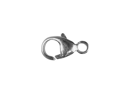 9ct White Gold Oval Trigger Clasp  11mm - Standard Image - 1