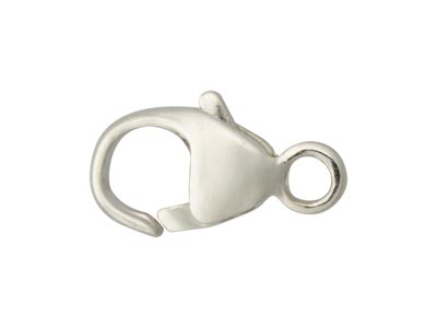 9ct White Gold Trigger Clasp 7mm   With Closed Jump Ring