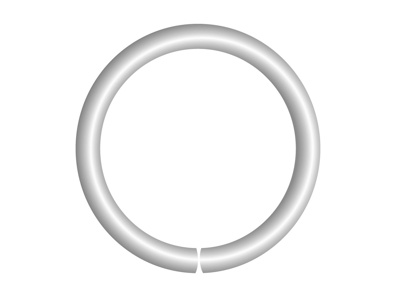 9ct White Gold Jump Ring Heavy 6mm