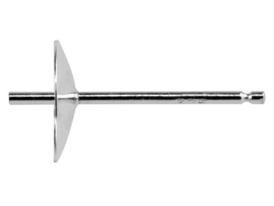 9ct White Gold Cup Peg Post 4.0mm - Standard Image - 2