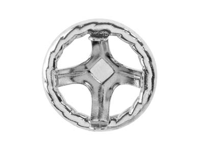 9ct White Gold Halo Setting        Light Weight 6mm - Standard Image - 3