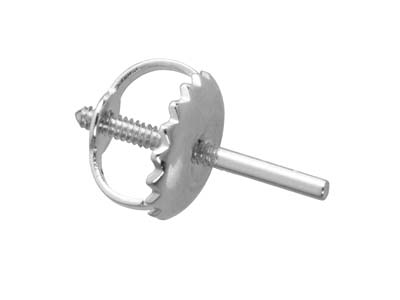 9ct White Gold Threaded Wire And    Scroll Medium Weight, 100% Recycled Gold - Standard Image - 4