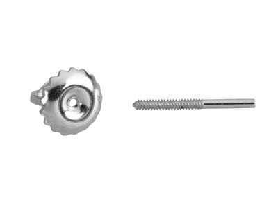 9ct White Gold Threaded Wire And    Scroll Medium Weight, 100% Recycled Gold - Standard Image - 5