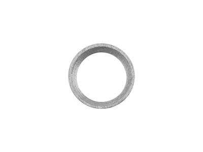 9ct White Gold Tube Setting 5.0mm  Semi Finished Cast Collet, 100%    Recycled Gold - Standard Image - 3