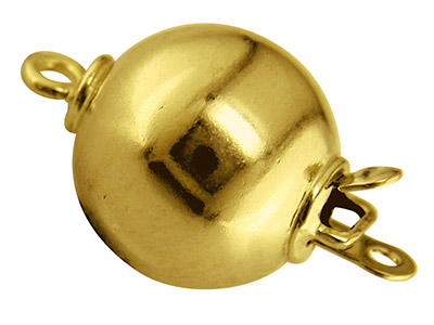 18ct Yellow Gold Plain Ball Clasp  8mm