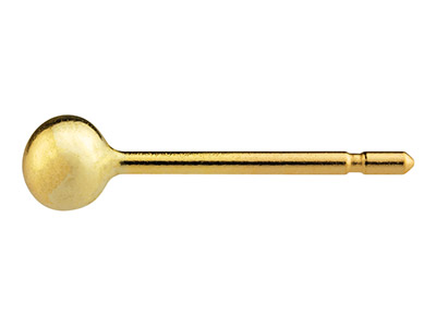 18ct Yellow Gold Ball Stud 3mm,    100% Recycled Gold - Standard Image - 1